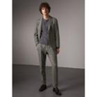 Burberry Burberry Soho Fit Herringbone Wool Tailored Jacket, Size: 40r, Black