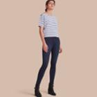 Burberry Burberry Check And Stripe Wool Blend T-shirt, Blue