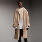 Burberry Burberry Unisex Tropical Gabardine Car Coat With Exaggerated Cuffs, Size: Xl, Beige