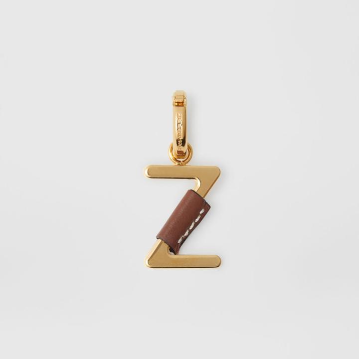 Burberry Burberry Leather-wrapped 'z' Alphabet Charm, Brown
