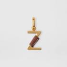 Burberry Burberry Leather-wrapped 'z' Alphabet Charm, Brown