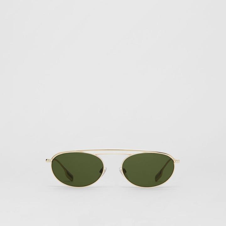 Burberry Burberry Oval Frame Sunglasses, Green