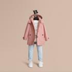 Burberry Burberry Detachable Hood Cotton Trench Coat, Size: 14y, Pink