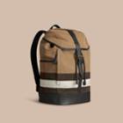 Burberry Burberry Canvas Check Backpack, Black