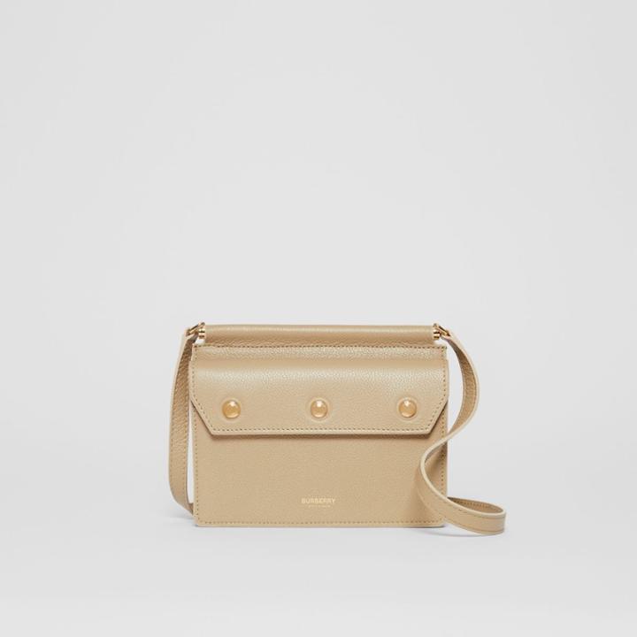 Burberry Burberry Mini Leather Title Bag, Yellow