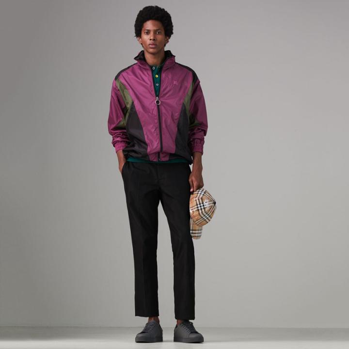 Burberry Burberry Packaway Hood Colour Block Lightweight Jacket, Size: 40