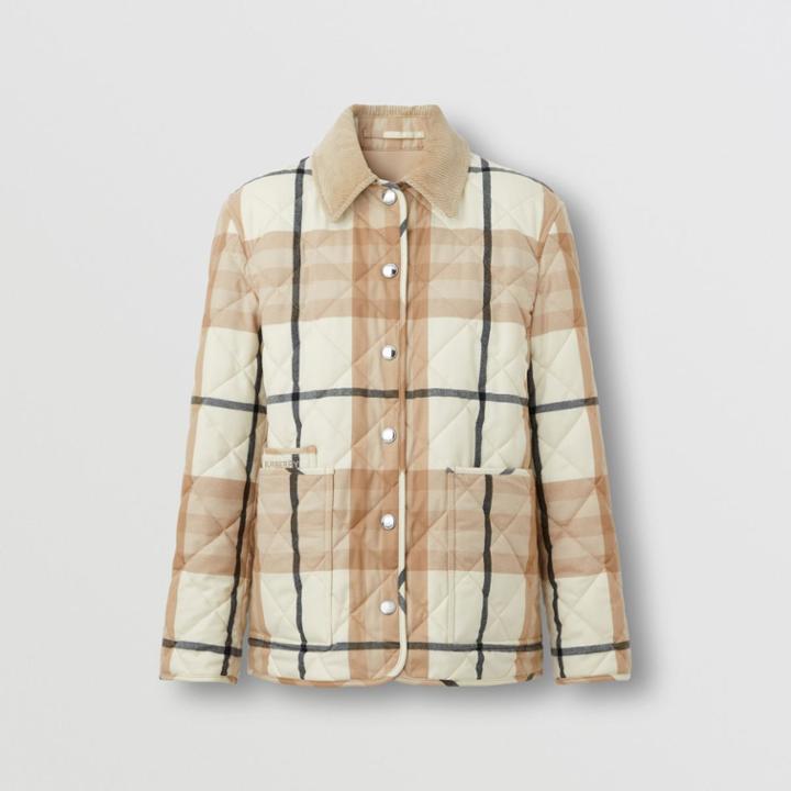 Burberry Burberry Corduroy Collar Diamond Quilted Wool Barn Jacket