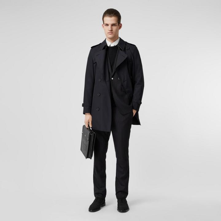 Burberry Burberry The Wimbledon Trench Coat, Size: 38, Midnight Navy