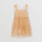 Burberry Burberry Childrens Tulle Tiered Dress, Size: 2y, Beige