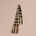 Burberry Burberry Lightweight Check Wool Cashmere Scarf, Brown