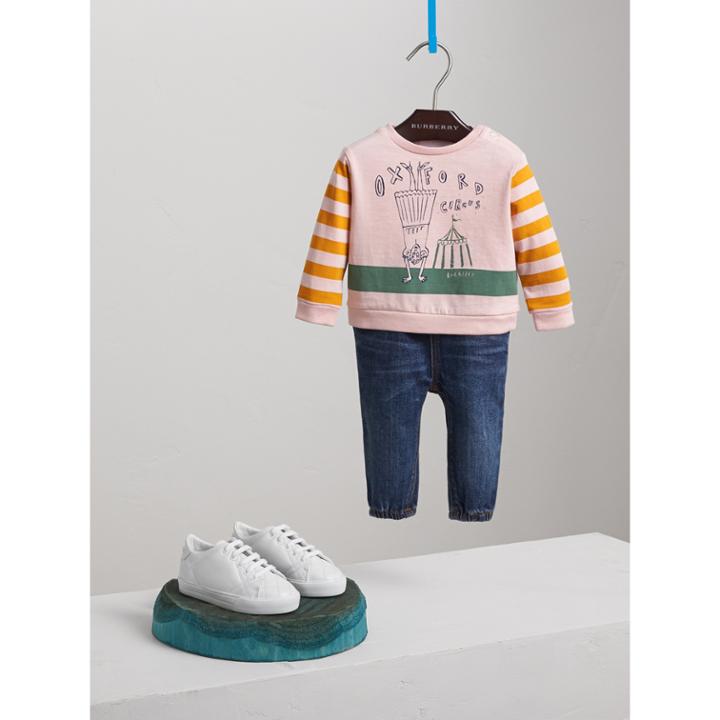 Burberry Burberry Long-sleeve London Icons Print Cotton T-shirt, Size: 3y, Pink