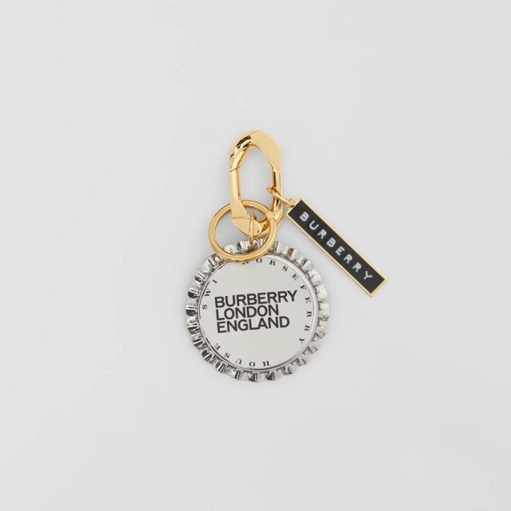 Burberry Burberry Gold And Palladium-plated Bottle Cap Charm, White