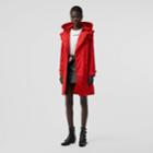 Burberry Burberry Detachable Hood Technical Nylon Trench Coat, Size: 04, Red