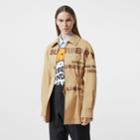 Burberry Burberry Leather Horseferry Appliqu Cotton Riding Jacket, Size: 02, Yellow