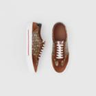 Burberry Burberry Suede Detail Monogram Stripe Sneakers, Size: 43, Bridle Brown