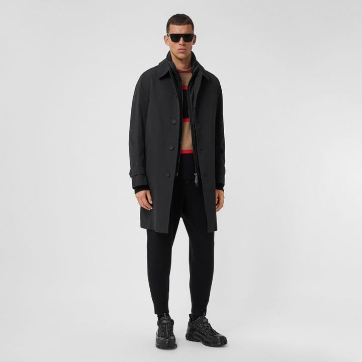 Burberry Burberry Technical Cotton Car Coat With Detachable Warmer, Size: 36