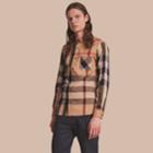 Burberry Burberry Button-down Collar Check Stretch Cotton Blend Shirt, Brown