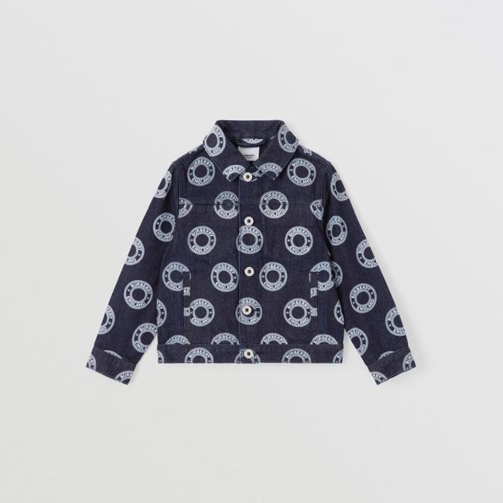 Burberry Burberry Childrens Logo Graphic Japanese Denim Jacket, Size: 10y