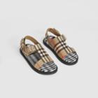 Burberry Burberry Childrens Vintage Check Leather Buckled Sandals, Size: 35