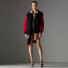 Burberry Burberry Reissued Contrast-sleeve Wool Jacket, Size: M
