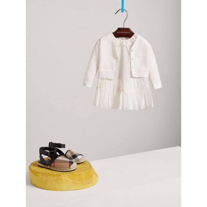 Burberry Burberry Multi-stitch Cotton Cardigan, Size: 6m, White
