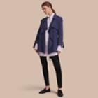 Burberry Burberry Silk Wrap Trench Coat, Size: 04, Blue