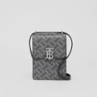 Burberry Burberry Monogram Print E-canvas Robin Bag, Grey