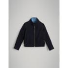 Burberry Burberry Reversible Check Cotton Harrington Jacket, Size: 10y, Blue
