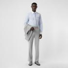 Burberry Burberry English Fit Cashmere Silk Jersey Tailored Trousers, Size: 40, Grey