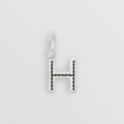 Burberry Burberry Leather-topstitched 'h' Alphabet Charm, Grey