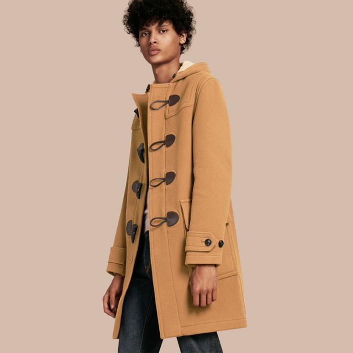 Burberry Burberry Wool-blend Duffle Coat, Size: S, Beige