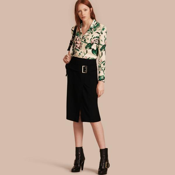 Burberry Peony Rose Print Silk Shirt