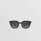 Burberry Burberry Keyhole Round Frame Shield Sunglasses, Black