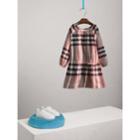 Burberry Burberry Gathered Check Cotton Flannel Dress, Size: 6y, Pink