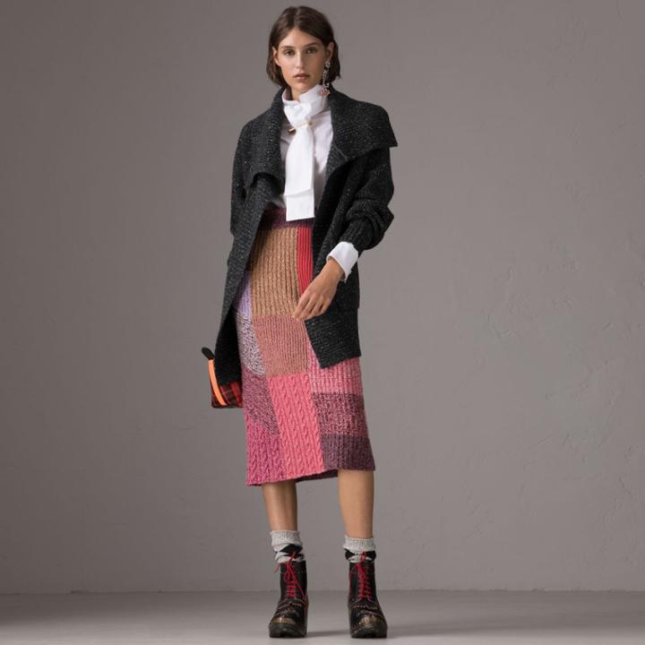Burberry Burberry Wool Cashmere Blend Oversized Cardigan, Black