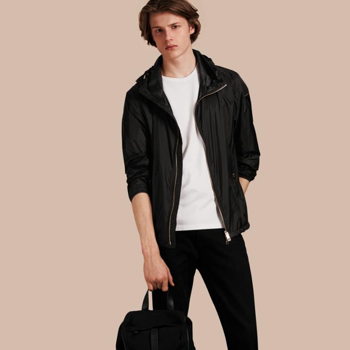Burberry Burberry Hooded Super-lightweight Jacket, Black