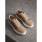 Burberry Burberry Check Detail Leather Trainers, Size: 41, White