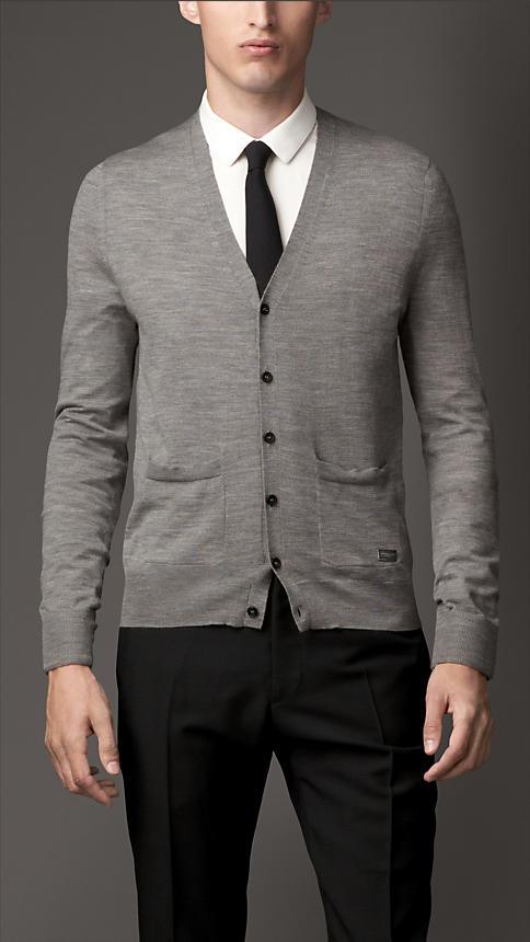 Burberry V-neck Merino Wool Cardigan