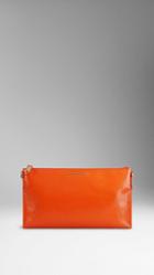 Burberry Patent London Leather Clutch Bag