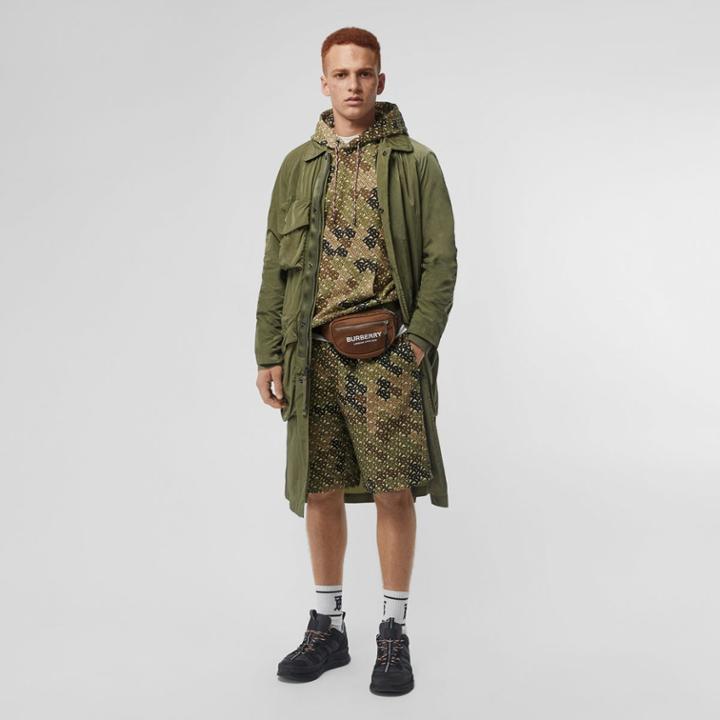 Burberry Burberry Pocket Detail Nylon Car Coat, Size: 34, Green