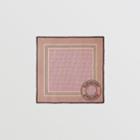 Burberry Burberry Monogram Print Wool Silk Large Square Scarf, Pink