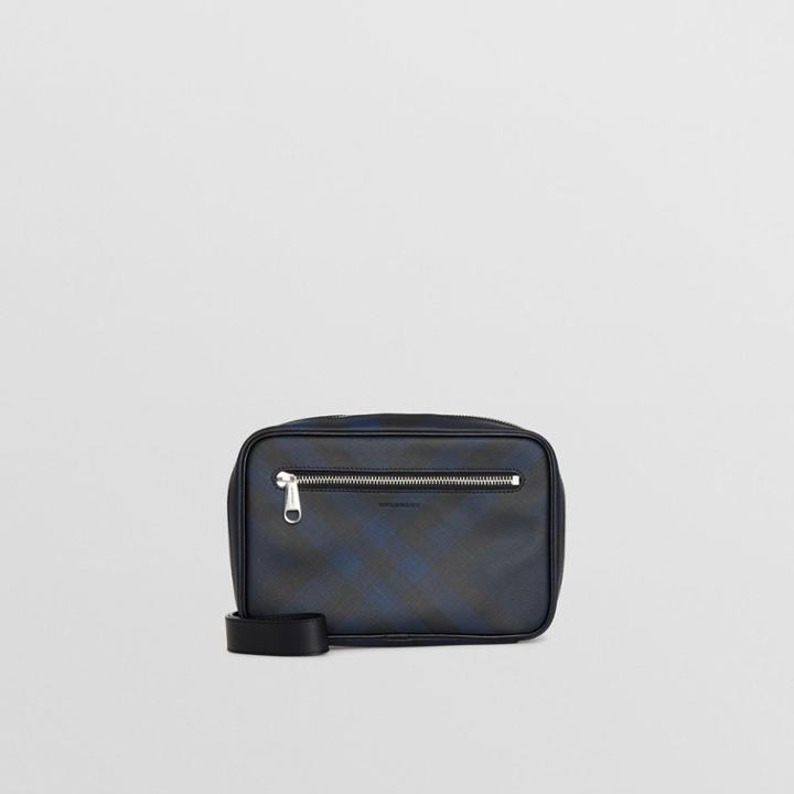 Burberry Burberry London Check Travel Pouch, Blue