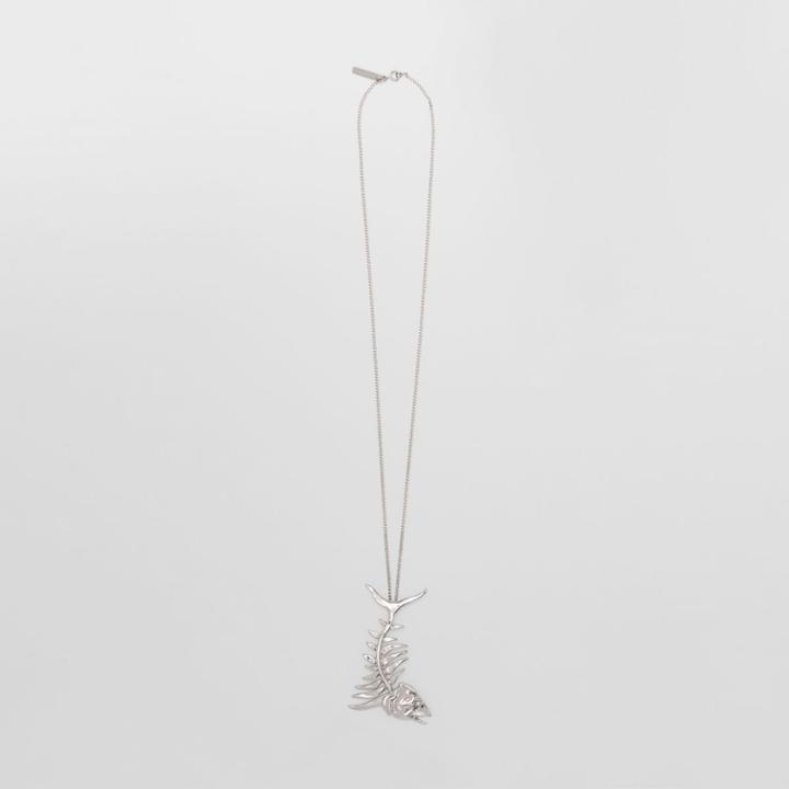 Burberry Burberry Fish Bone Detail Palladium-plated Chain-link Necklace