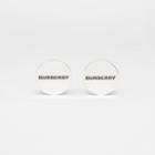 Burberry Burberry Engraved Silver-plated Cufflinks, Grey