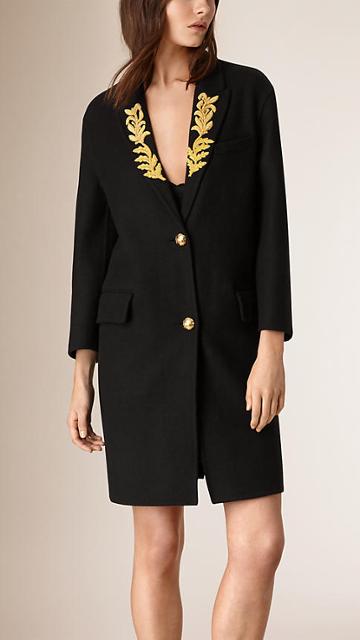 Burberry Prorsum Regimental Cashmere Coat