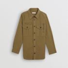 Burberry Burberry Childrens Stencil Print Cotton Wool Army Shirt, Size: 12y, Green