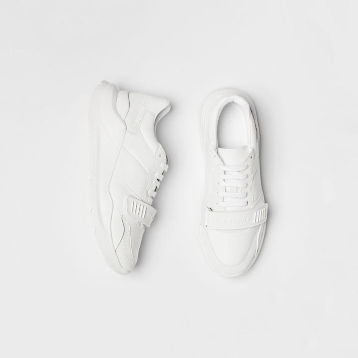Burberry Burberry Suede, Neoprene And Leather Sneakers, Size: 42, White