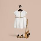 Burberry Burberry Silk Gathered Detail Dress, Size: 2y, White