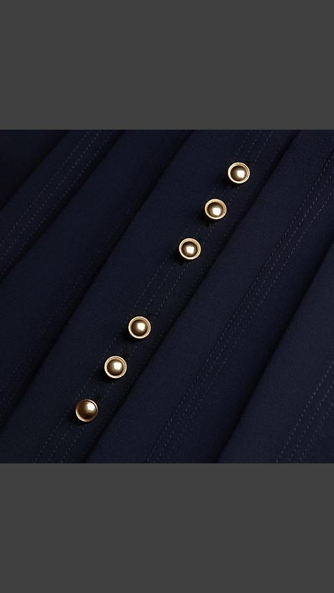 Burberry Silk Dress With Polished Buttons