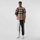 Burberry Burberry Short-sleeve Check Stretch Cotton Poplin Shirt, Size: Xl, Beige